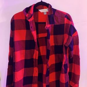 Red and black plaid flannel